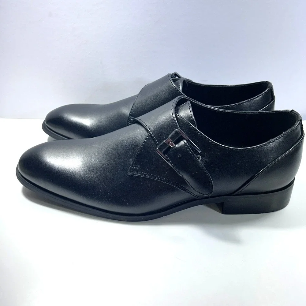 Alfani ‎ Elijah Single Monk Strap Men's Shoe Black 8M